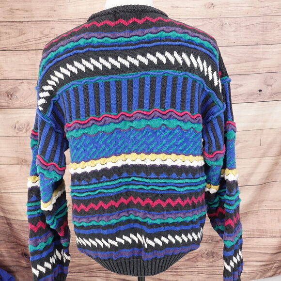 VINTAGE ETCHINGS I C COOGI STYLE COSBY BIGGIE SWEATER MENS SZ XL **FADED - Picture 3 of 5